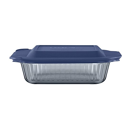 Pyrex Sculpted Tinted 8" Square Glass Baking Dish