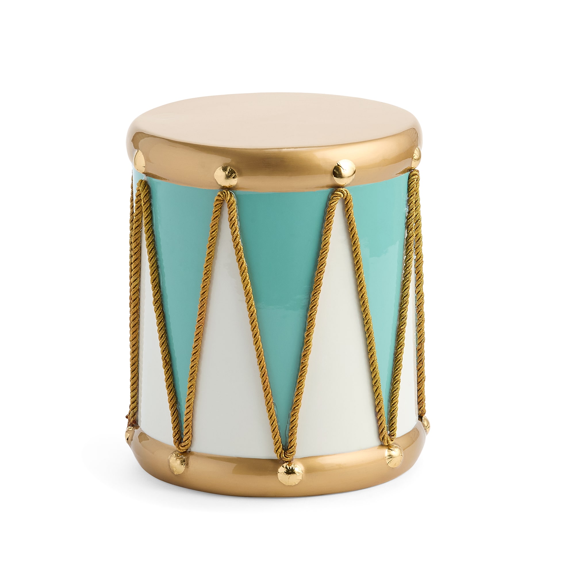 North Pole Trading Co. 8in Drum Christmas Tabletop Decor