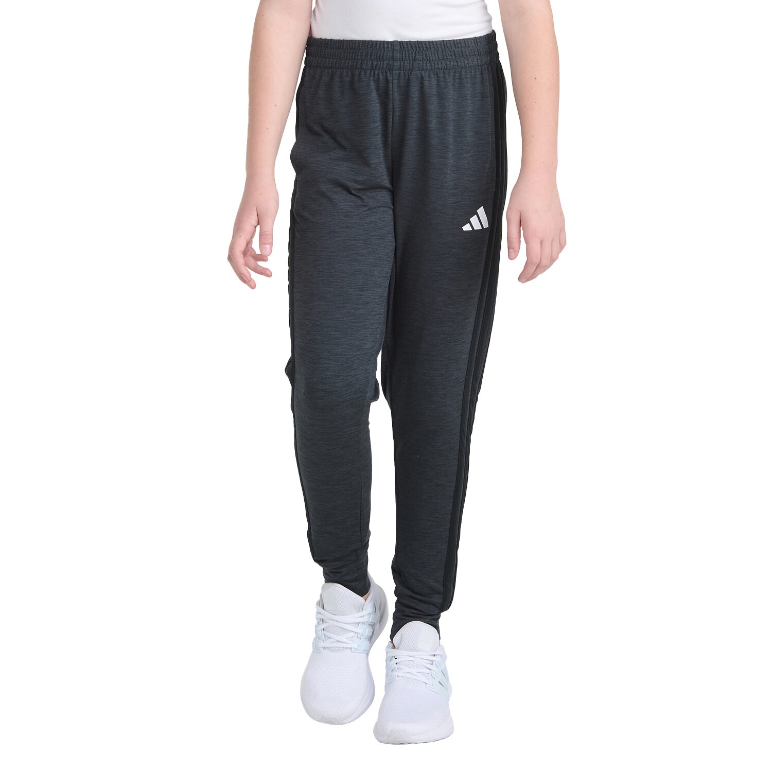 adidas Big Kid Girls DRAWSTRING WAIST Cuffed Mid Rise Slim Fit Jogger Pant