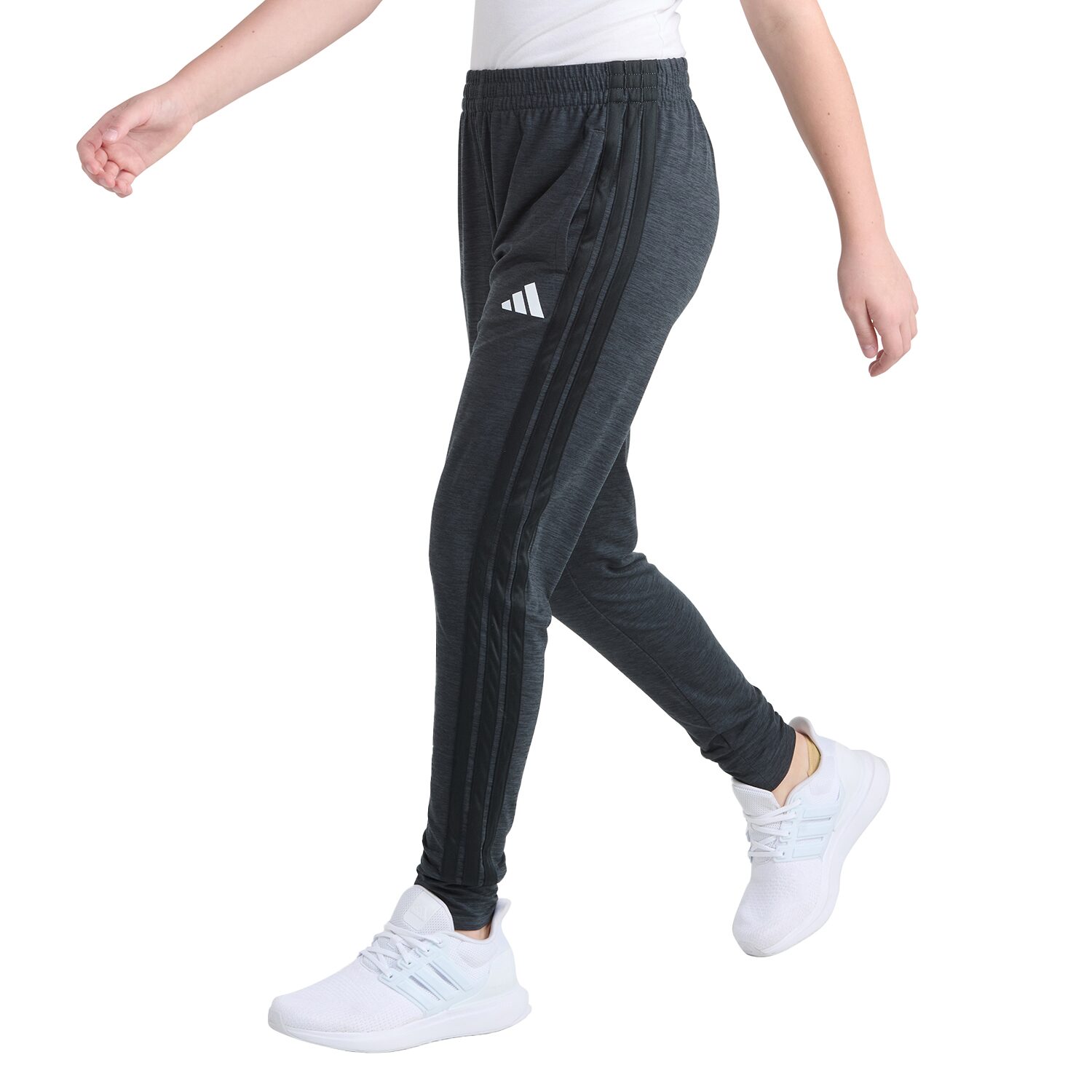 adidas Big Kid Girls DRAWSTRING WAIST Cuffed Mid Rise Slim Fit Jogger Pant