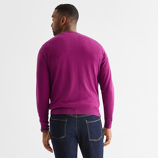 St. John's Bay Fine Gauge Mens V Neck Long Sleeve Pullover Sweater