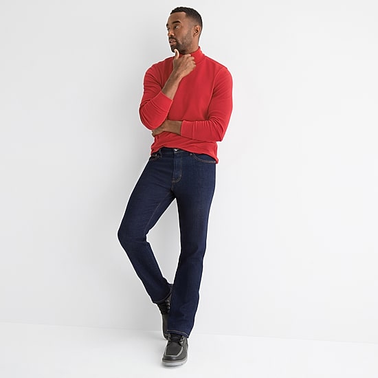St. John's Bay Interlock Mens Long Sleeve Classic Fit Turtleneck