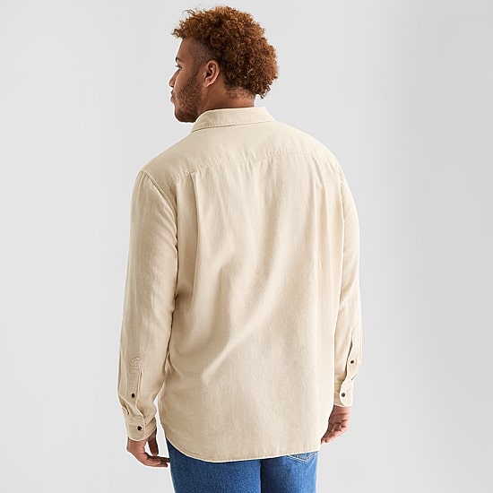 mutual weave Mens Long Sleeve Regular Fit Big and Tall Flannel Shirt