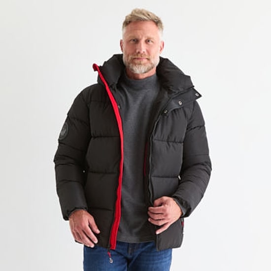 Canada Weather Gear Mens Water Resistant Heavyweight Puffer Jacket