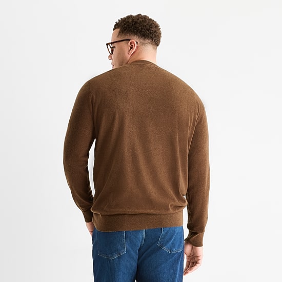 St. John's Bay Fine Gauge Big and Tall Mens V Neck Long Sleeve Pullover Sweater