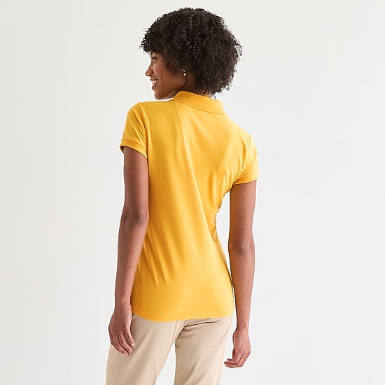 IZOD Womens Juniors Short Sleeve Polo Shirt