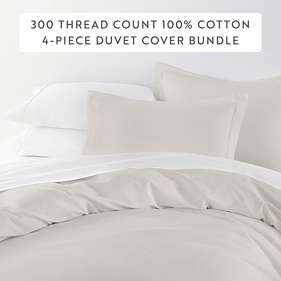 Casual Comfort 300tc Brushed Cotton Comforter Duvet Set