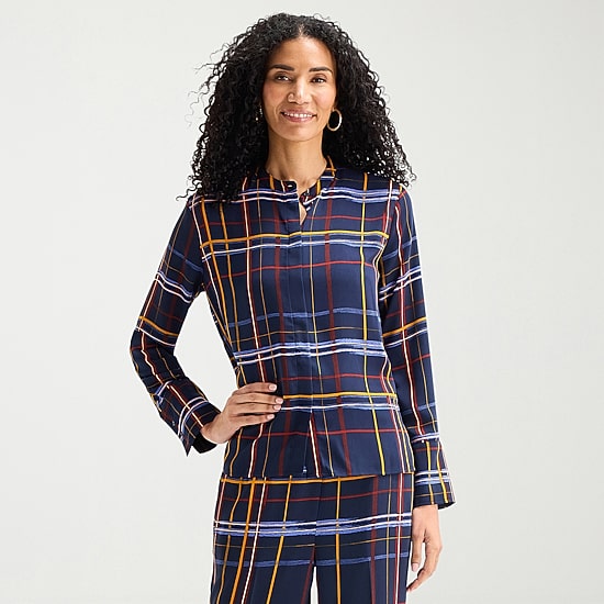 Liz Claiborne Womens Tall Fitted Long Sleeve Regular Fit Button-Down Shirt
