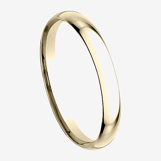 Womens 10K White Gold 2MM Comfort-Fit Wedding Band