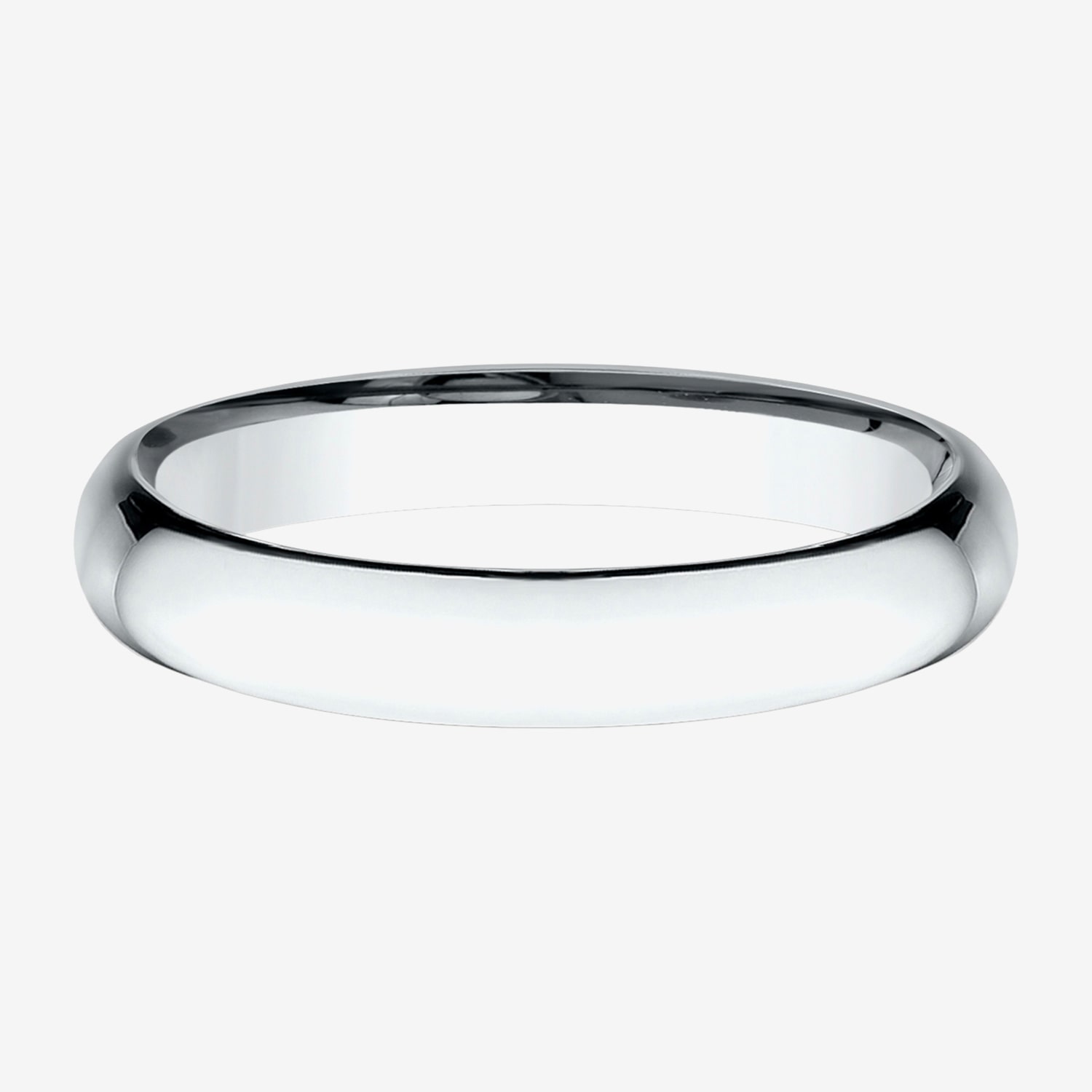 Womens 14K White Gold 3MM Light Comfort-Fit Wedding Band