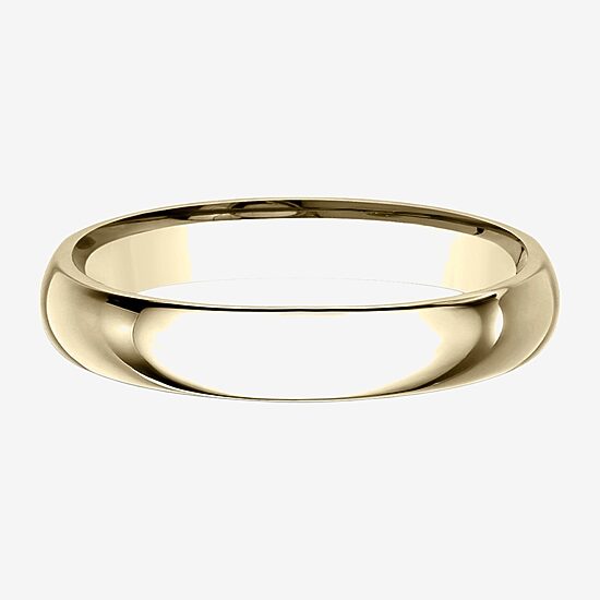 Womens 10K Yellow Gold 3MM Comfort-Fit Wedding Band