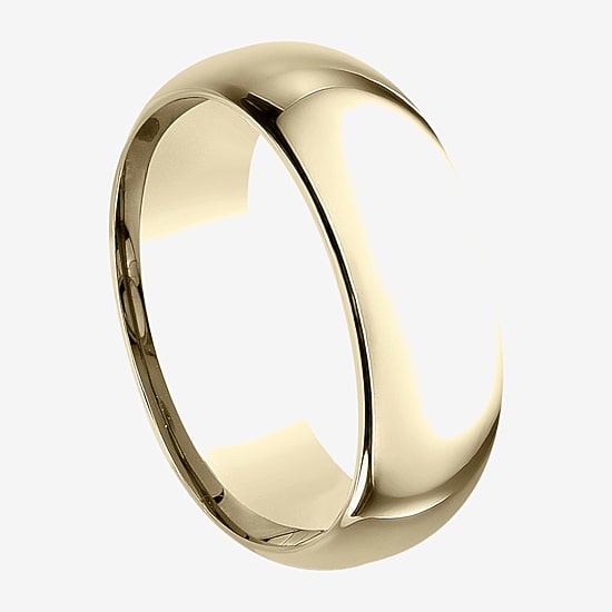 Mens 10K White Gold 8MM Comfort-Fit Wedding Band