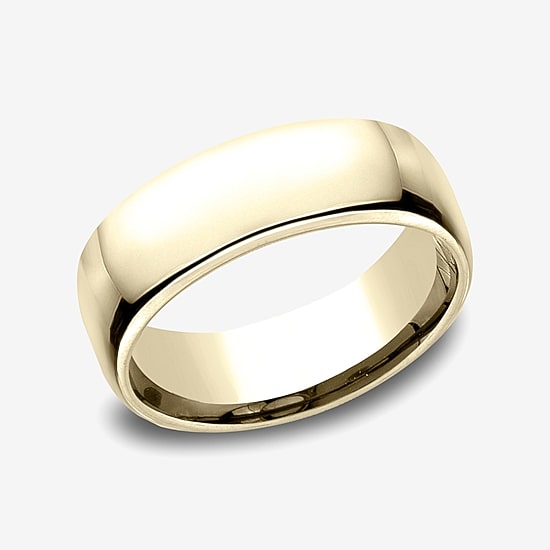 Unisex Adult 7.5MM 10K Gold Wedding Band