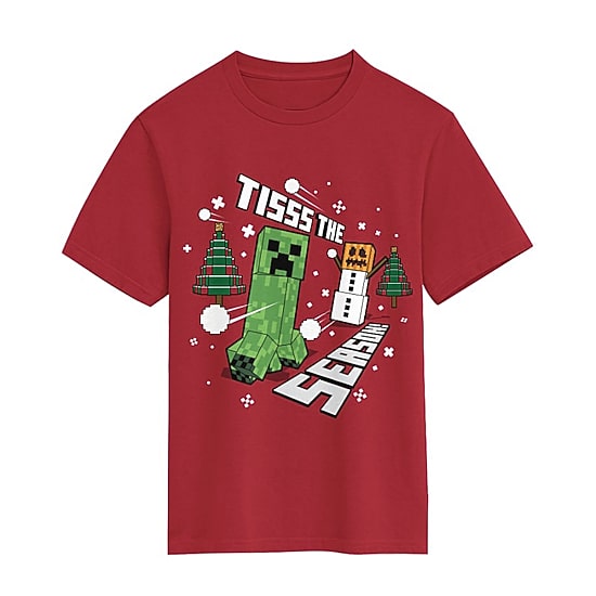 Little & Big Kid Boys Crew Neck Short Sleeve Regular Fit Minecraft Graphic T-Shirt