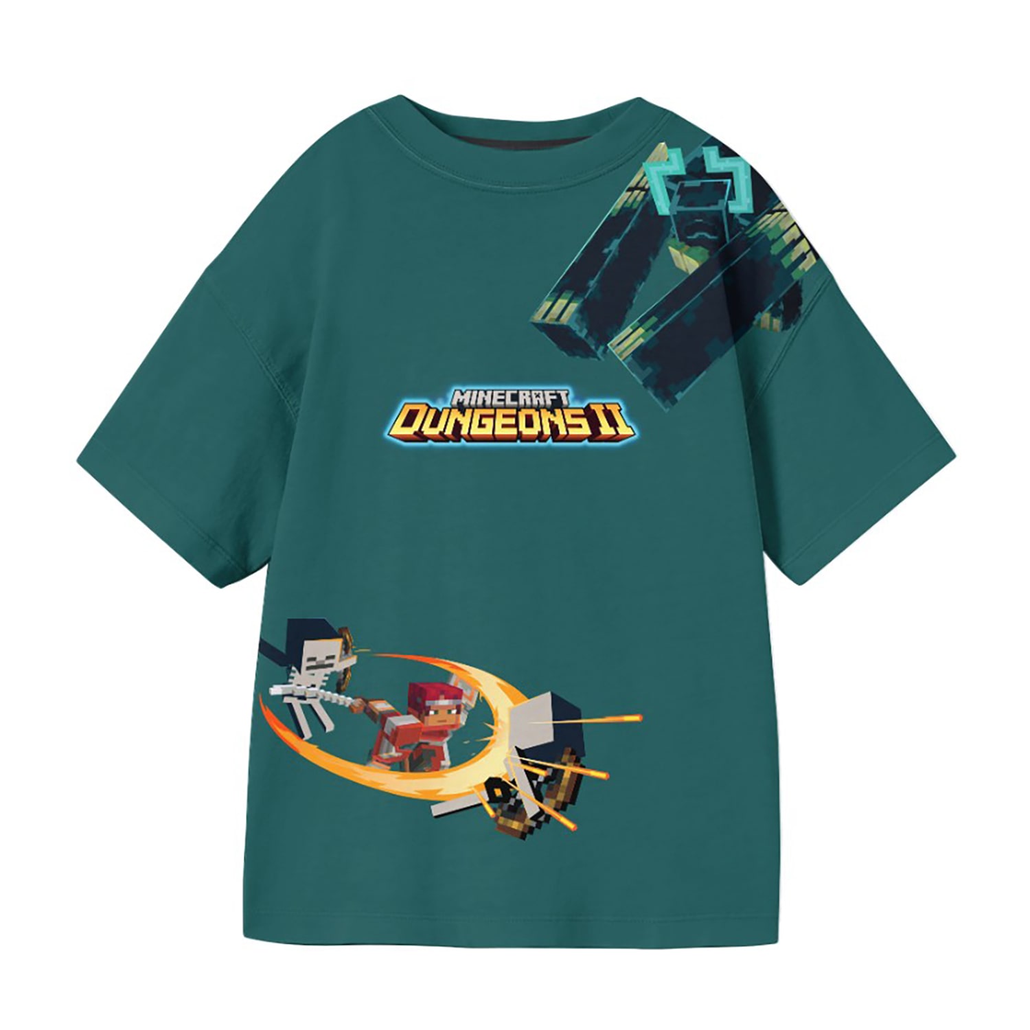 Little & Big Kid Boys Crew Neck Short Sleeve Oversized Minecraft Graphic T-Shirt