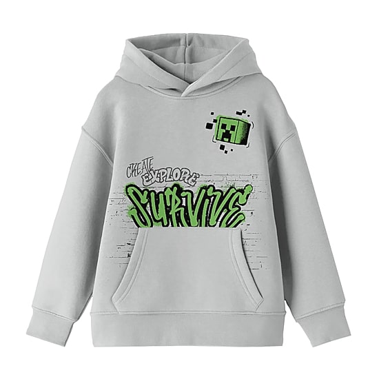 Little & Big Kid Boys Long Sleeve Minecraft Fleece Hoodie