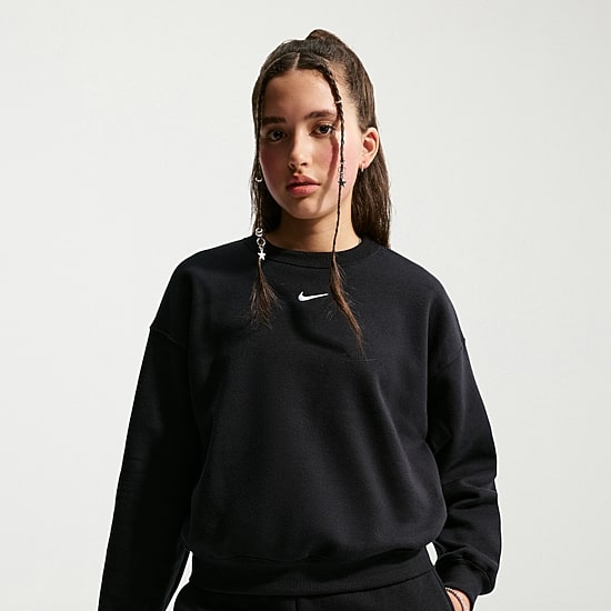 Nike Studio Big Kid Girls Crew Neck Fleece Long Sleeve Sweatshirt