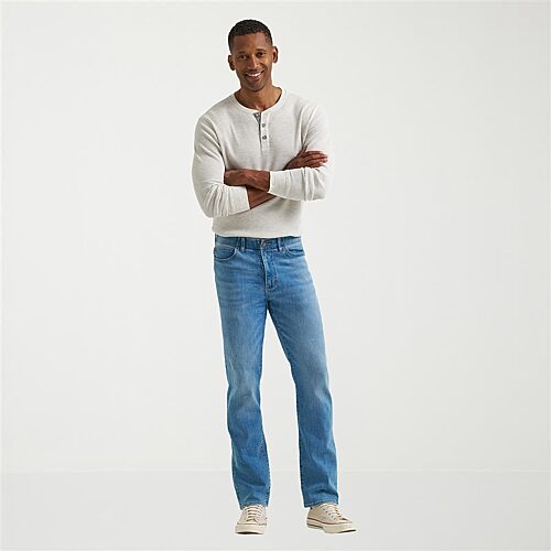 Lee Mens Extreme Motion Slim Fit Straight Leg Jeans, 34 32, Blue