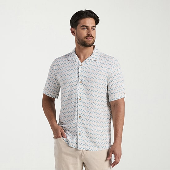 Cubavera Mens Short Sleeve Classic Fit Button-Down Shirt