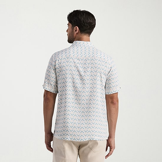 Cubavera Mens Short Sleeve Classic Fit Button-Down Shirt
