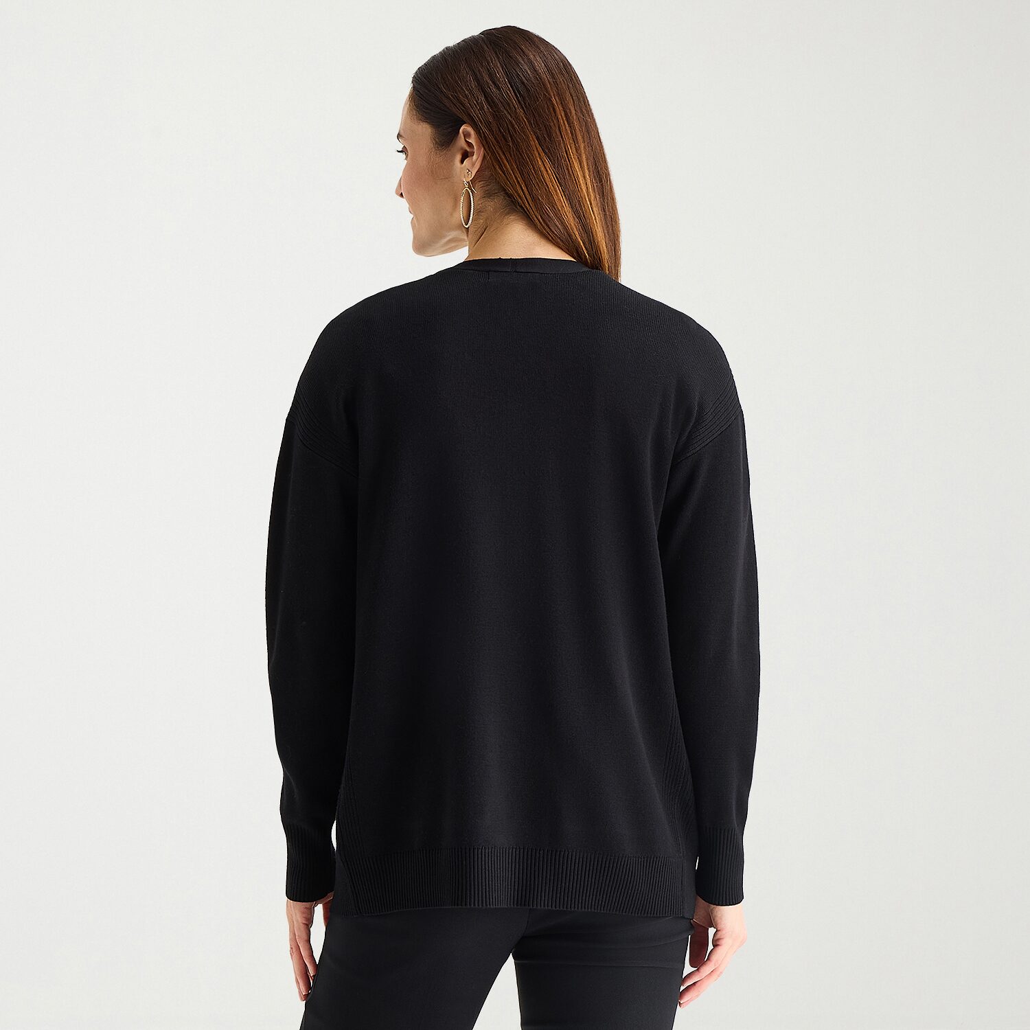 Liz Claiborne Womens Long Sleeve Open Front Cardigan