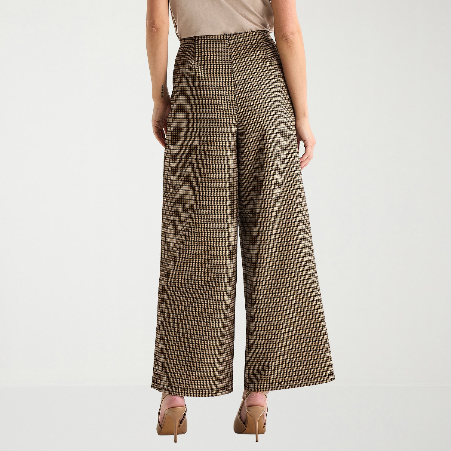 Liz Claiborne Womens Wide Leg High Rise Pull-On Pant
