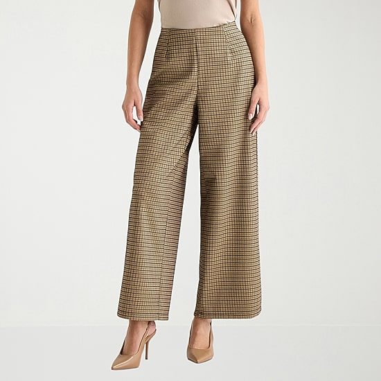 Liz Claiborne Womens Wide Leg High Rise Pull-On Pant