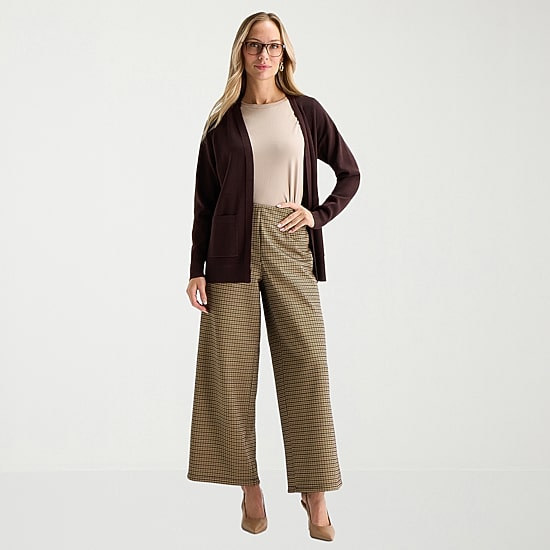 Liz Claiborne Womens Wide Leg High Rise Pull-On Pant