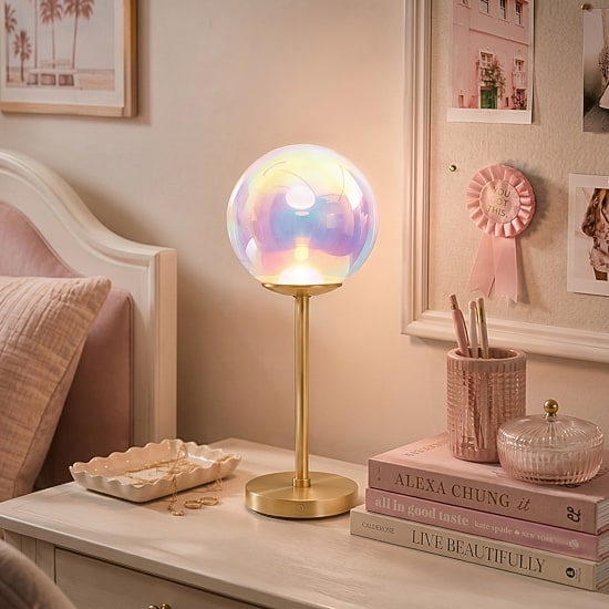 AEROPOSTALE Iridiscent Bubble Stainless Steel Table Lamp