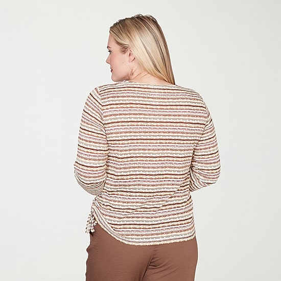 Alfred Dunner Spice Market Womens Crew Neck 3/4 Sleeve T-Shirt