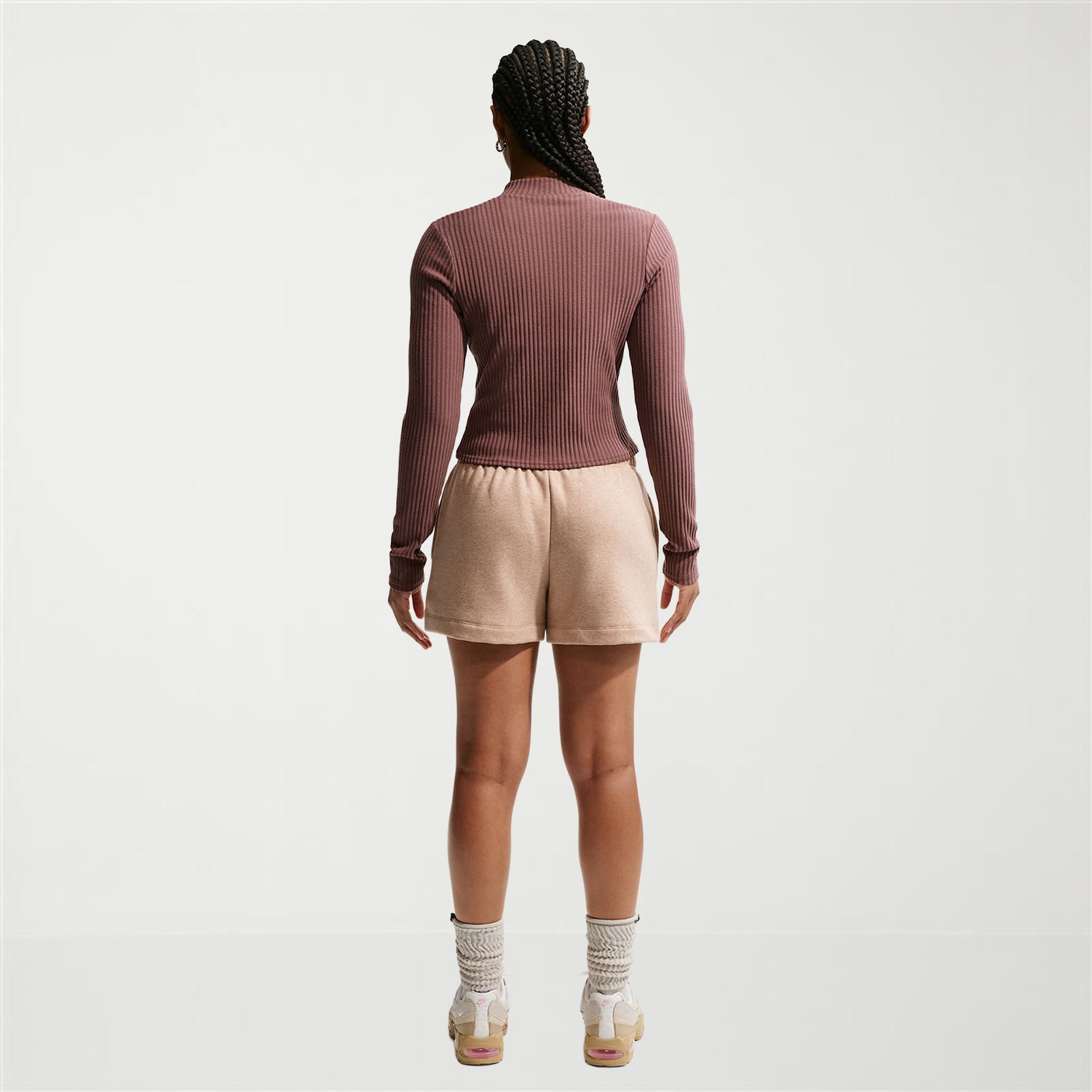 Nike Womens Mid Rise Drawstring Waist Active Pull-On Short