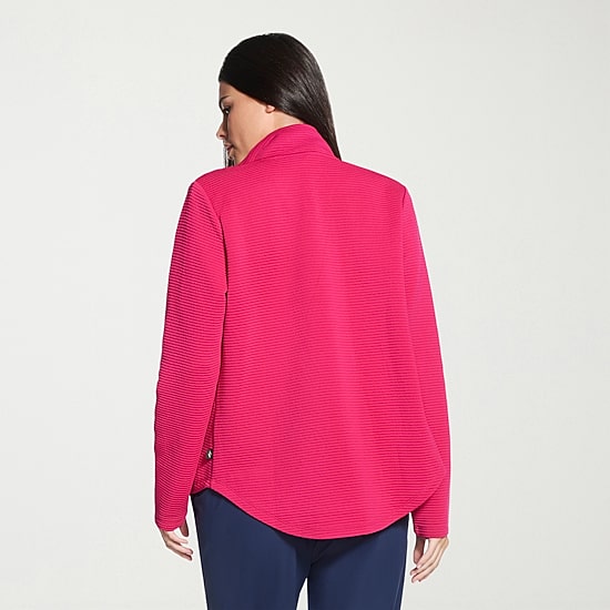Skechers Womens Go Walk®  Ottoman Scoop Hem Jacket - Cozy Fit