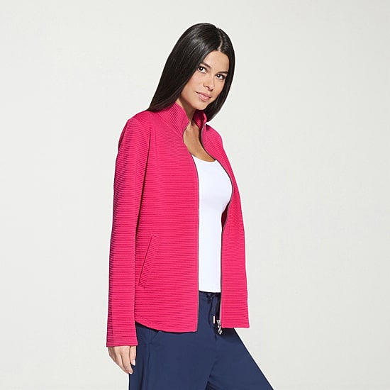 Skechers Womens Go Walk®  Ottoman Scoop Hem Jacket - Cozy Fit