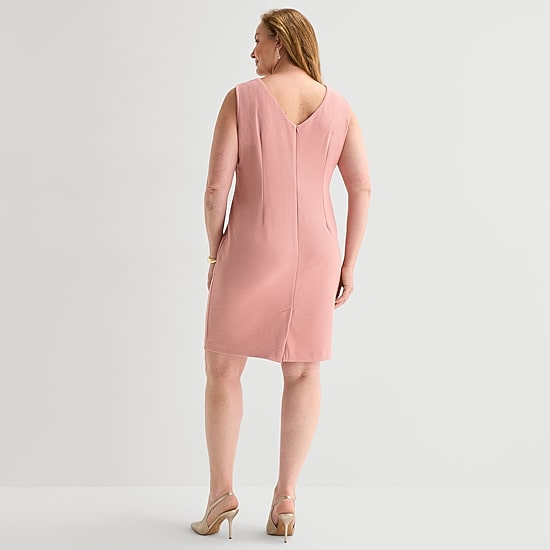 Maya Brooke Womens Plus Jacket Dress