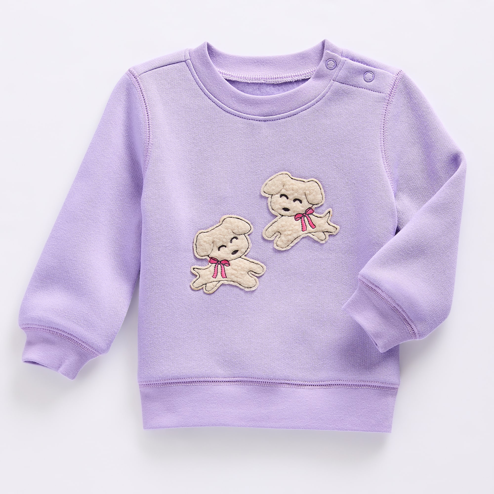 Okie Dokie Baby Girls Crew Neck Fleece Long Sleeve Sweatshirt
