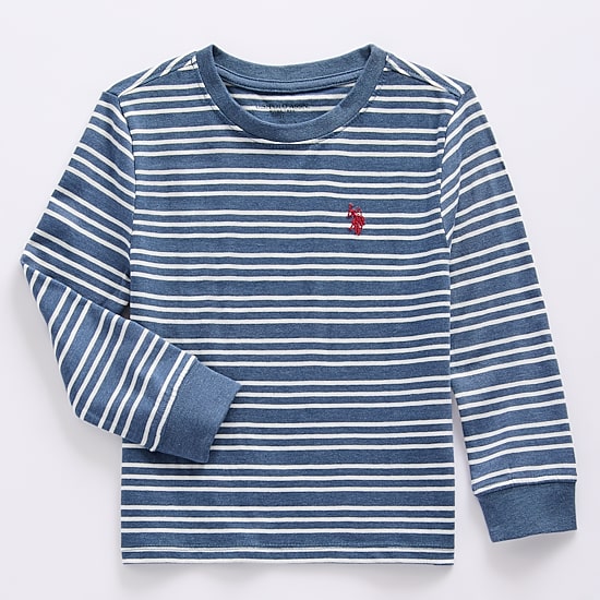 U.S. Polo Assn. Toddler Boys Crew Neck Long Sleeve T-Shirt