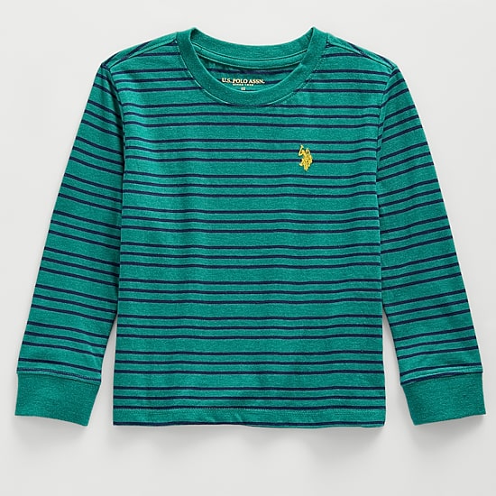 U.S. Polo Assn. Toddler Boys Crew Neck Long Sleeve T-Shirt