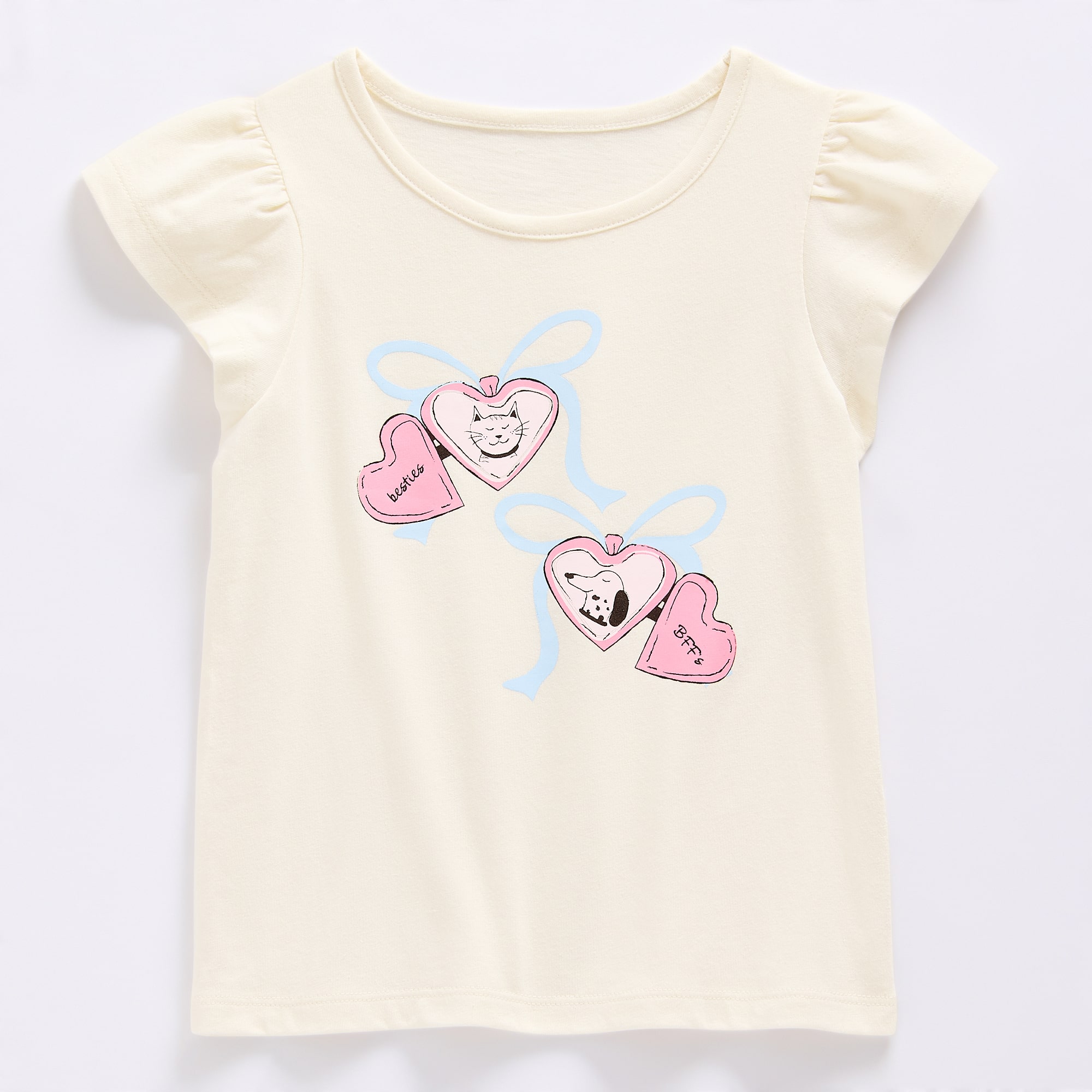 Thereabouts Little & Big Kid Girls Crew Neck Short Sleeve Regular Fit Graphic T-Shirt