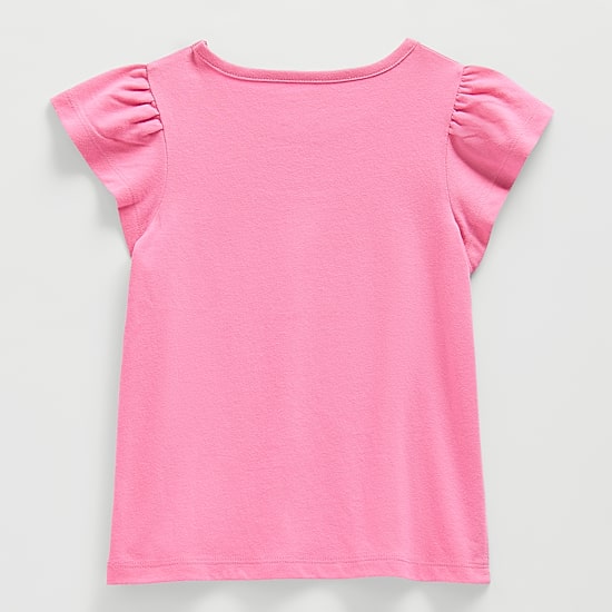 Thereabouts Little & Big Kid Girls Crew Neck Short Sleeve Regular Fit Graphic T-Shirt