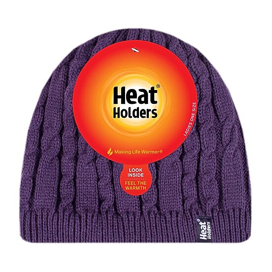 Heat Holders  Alesund Cable Knit Womens Moisture Wicking Beanie