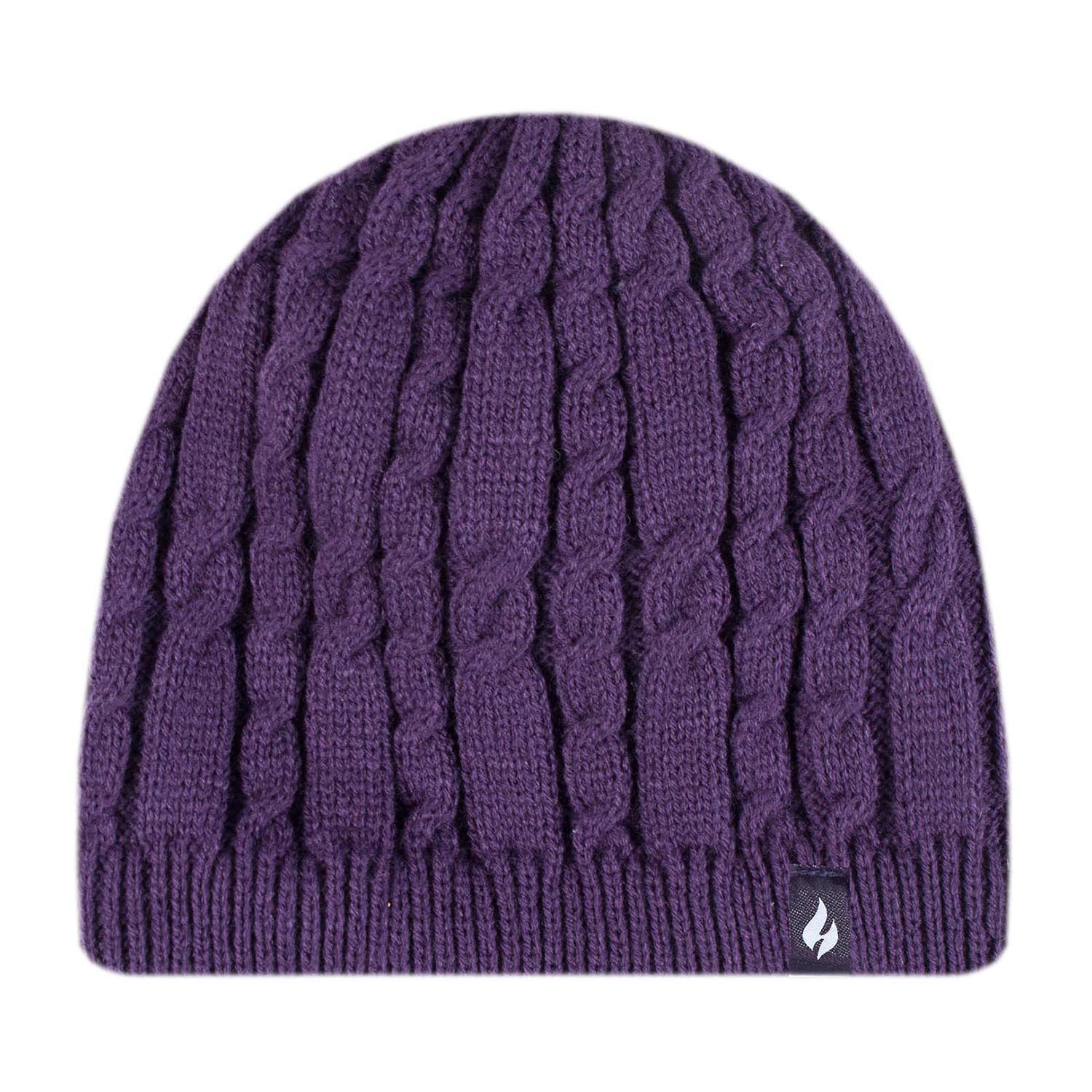 Heat Holders  Alesund Cable Knit Womens Moisture Wicking Beanie