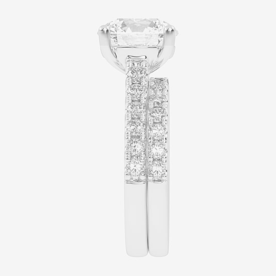 Signature By Modern Bride (G-H / Vs2-Si1) Womens 5 CT. T.W. Lab Grown White Diamond 14K Gold Round Bridal Set