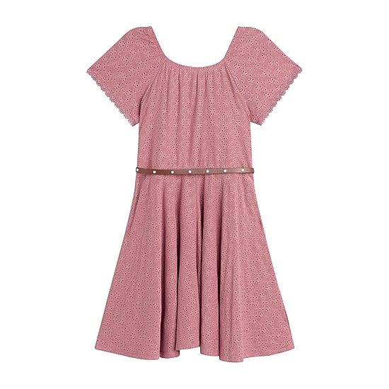 Knit Works Little & Big Kid Girls Short Sleeve Midi Skater Dress