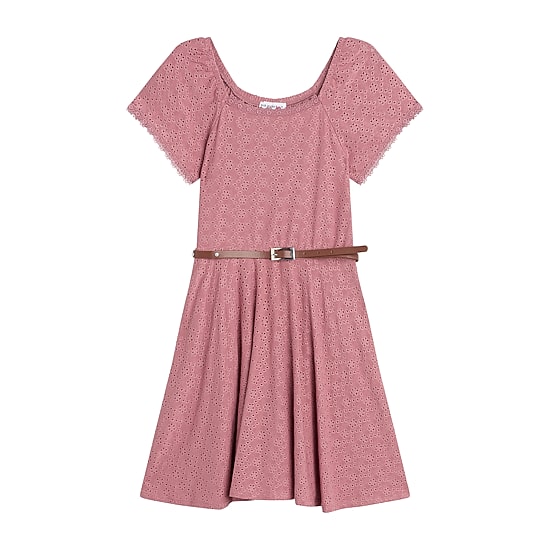 Knit Works Little & Big Kid Girls Short Sleeve Midi Skater Dress