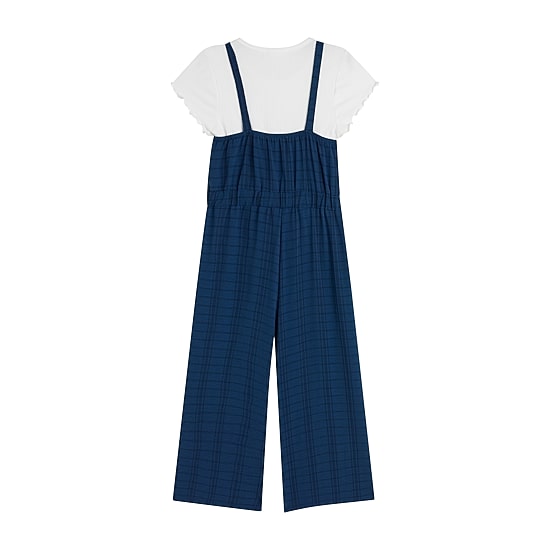 Knit Works Big Kid Girls Round Neck Short Sleeve 2-pc. Jumpsuit