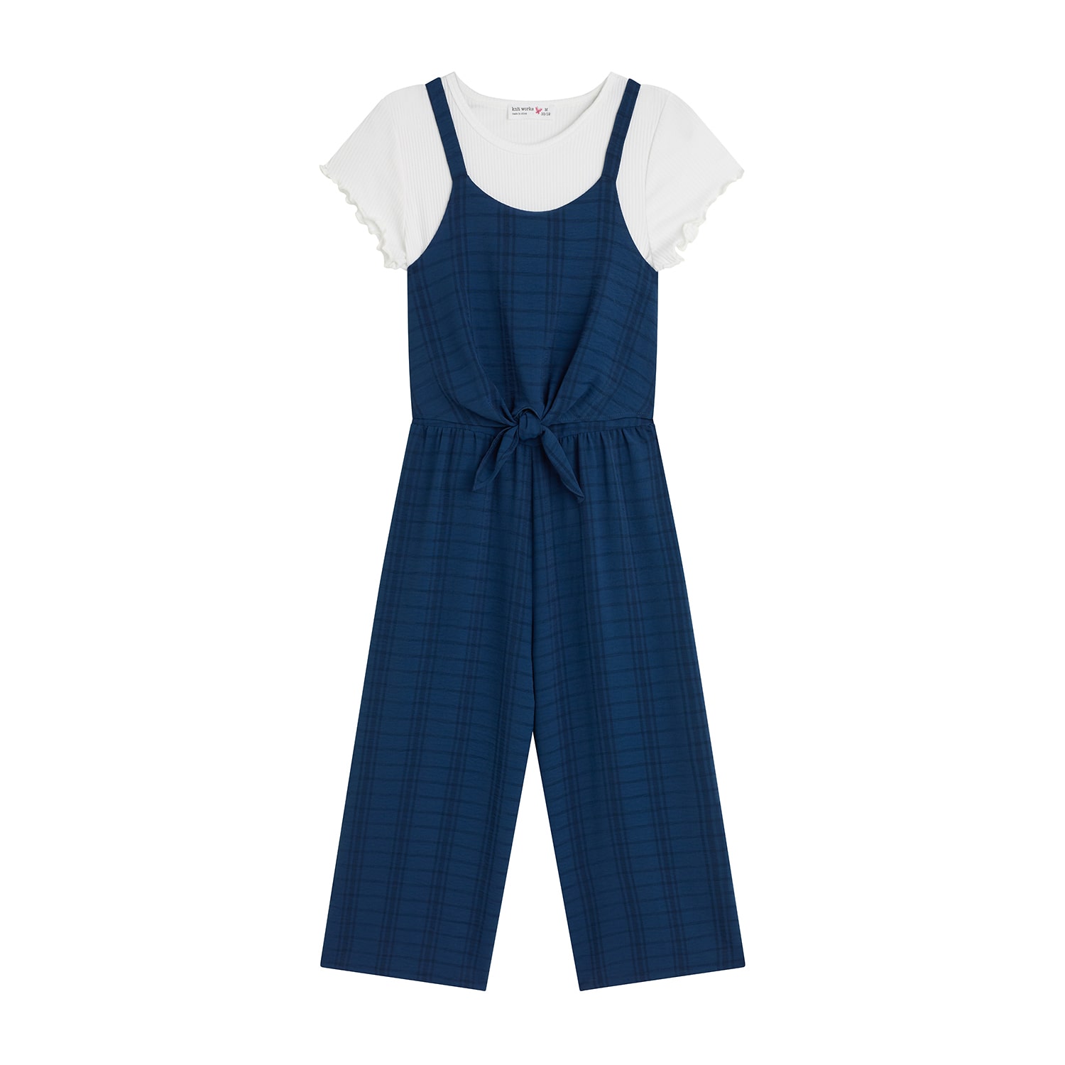 Knit Works Big Kid Girls Round Neck Short Sleeve 2-pc. Jumpsuit