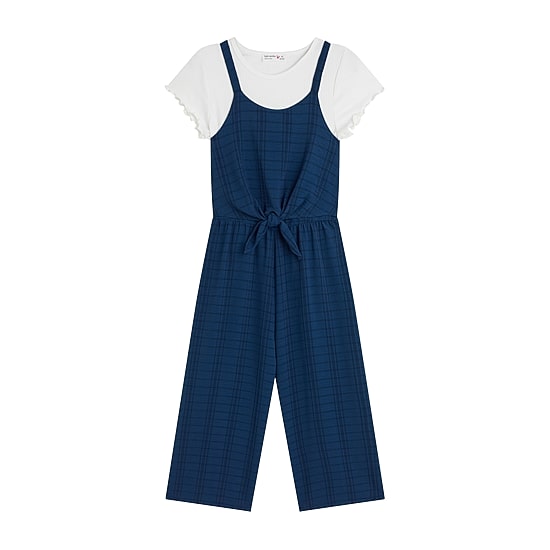 Knit Works Big Kid Girls Round Neck Short Sleeve 2-pc. Jumpsuit