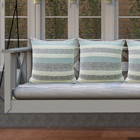 Vibhsa Textured Stripe Square Throw Pillow