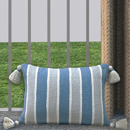 Vibhsa Corner Tassels Rectangular Throw Pillow