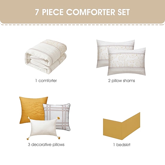 Stratford Park Holly 7pc Lightweight Comforter Set